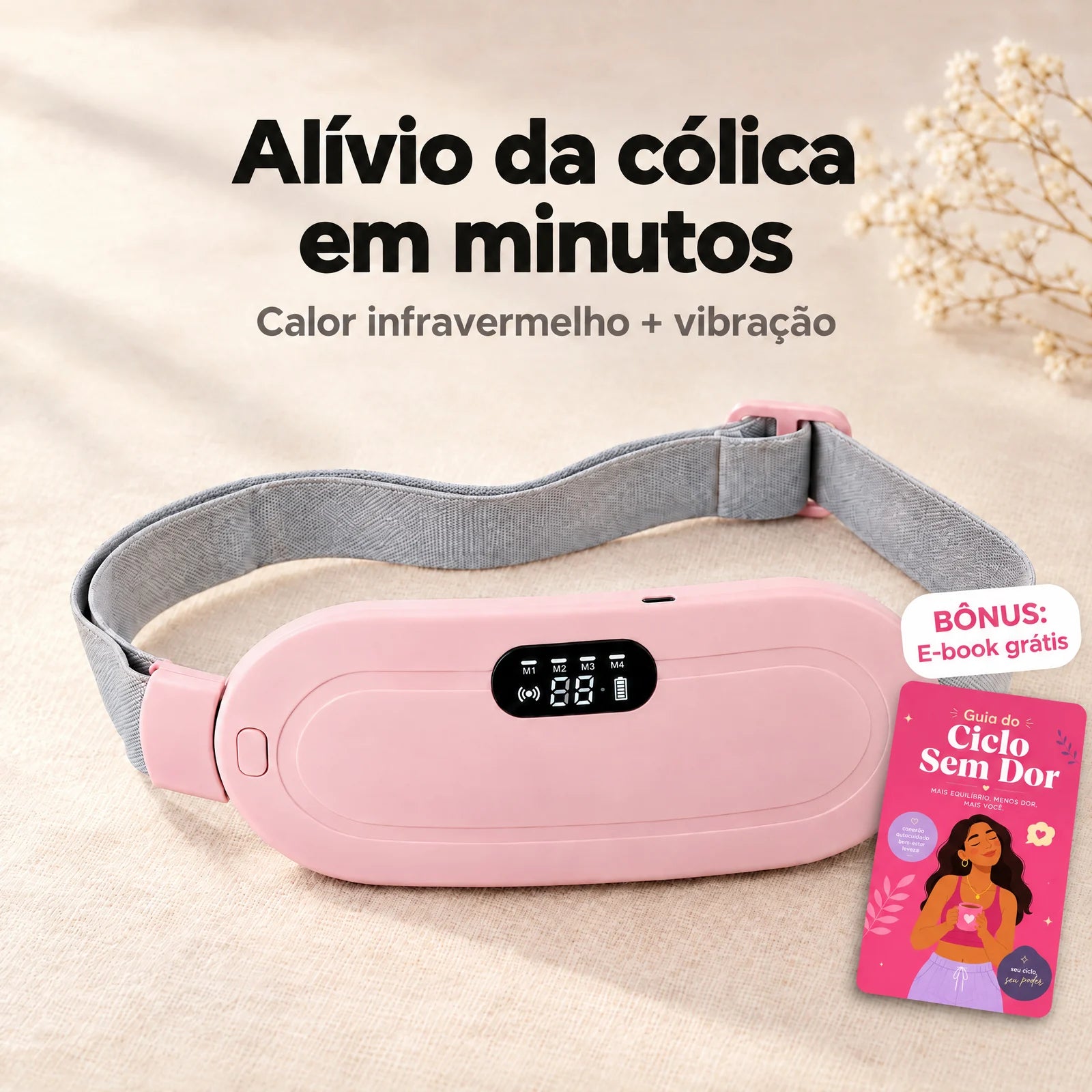 Lunna EXCELA: alívio da cólica em minutos com calor infravermelho e vibração